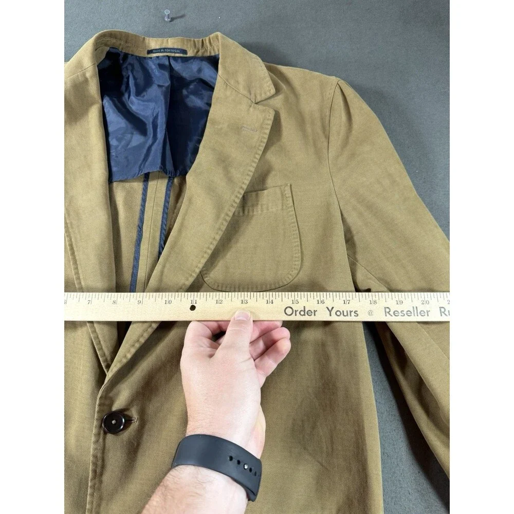 Sid Mashburn Butcher Sport Coat Jacket Mens 50R Beige Cashmere Blend Portugal
